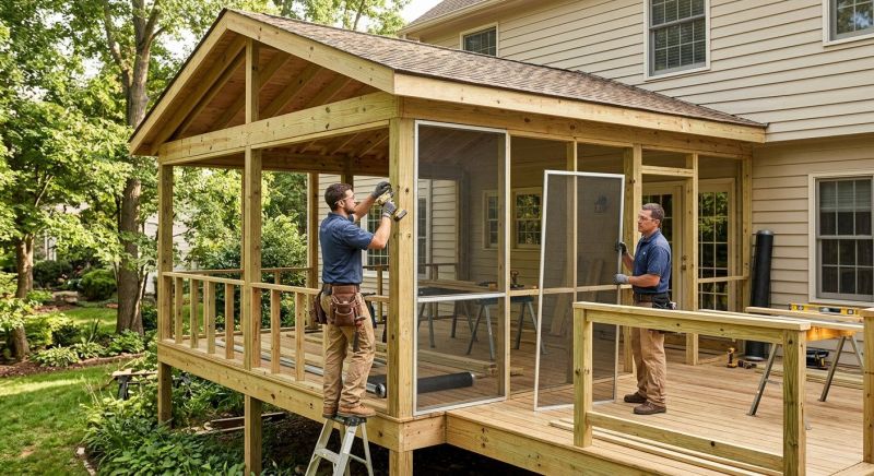 Enclosed Porch Construction in Charlotte, NC