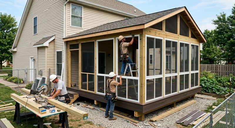 Enclosed Porch Installation in Dallas, TX