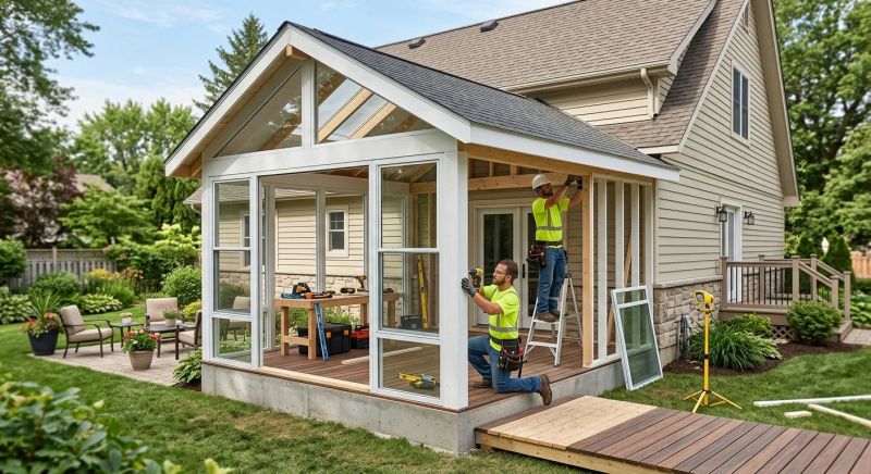 Porch Enclosure Installation in Asheville, NC